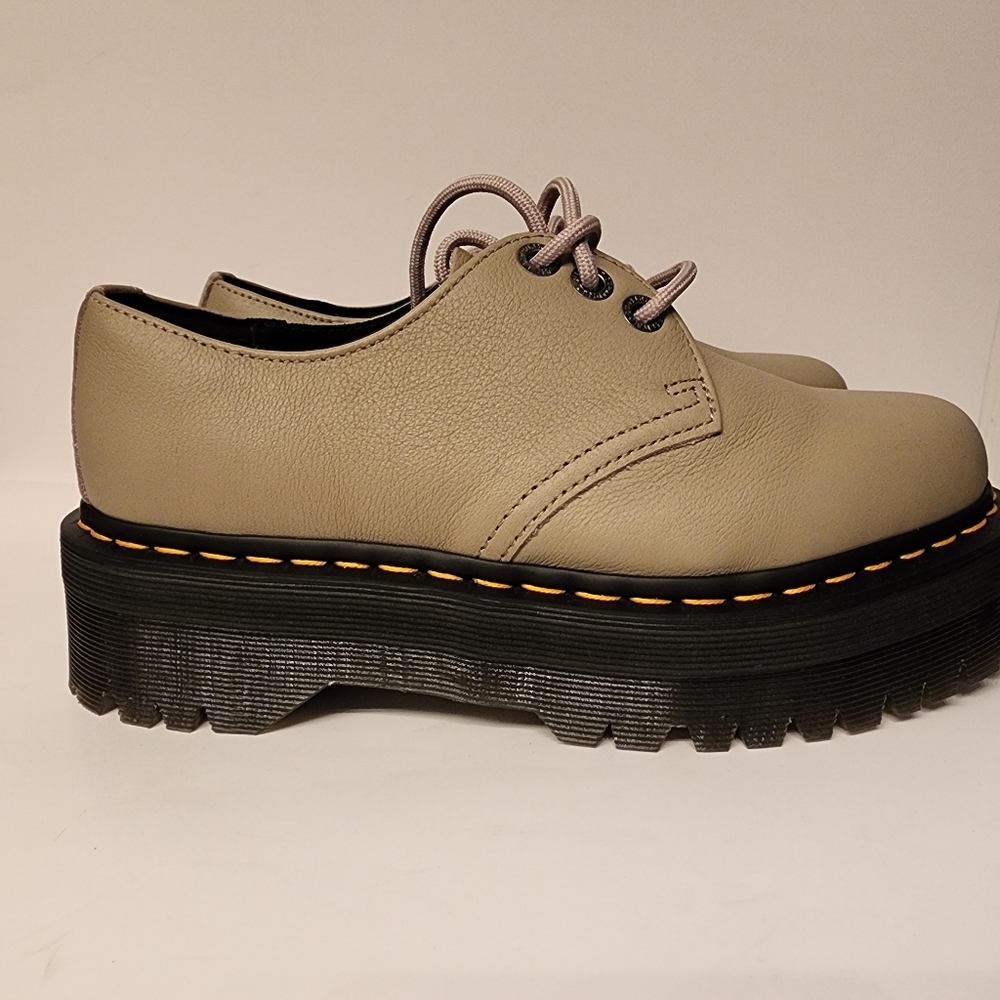 Dr. Martens Platforms1461 Quad II Platform Derby In Warmed Stone Unisex - Picture 9 of 16